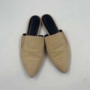 Jenni Kayne Oiled Leather Suede Natural Mules Women’s Slip On 38 well‎ loved